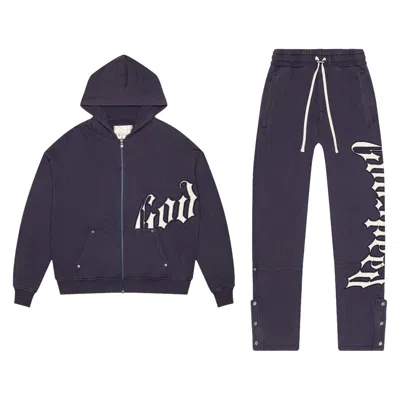 Pre-owned Godspeed Og Logo Sweatsuit V2 'navy' | Blue | Men's Size S