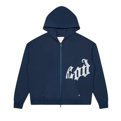 Pre-owned Godspeed Og Logo Sweatsuit V2 'navy/silver' | Blue | Men's Size L