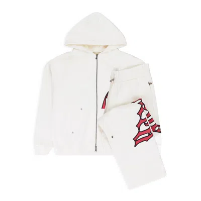 Godspeed Og Logo V2 Bone, Red Sweatsuit In White