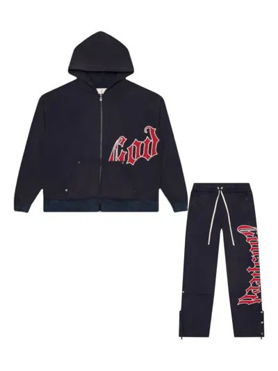 Godspeed Og Logo V2 Embroidered Tracksuit In Blue