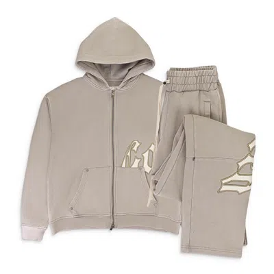 Godspeed Og Logo V2 Grey Wash Sweatsuit In Neutral