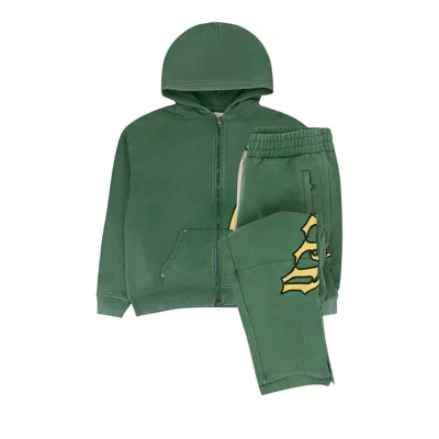 Pre-owned Godspeed Og Logo V2 Sweatsuit 'green/yellow' | Men's Size Xl