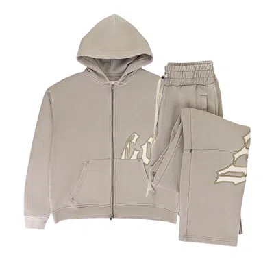Pre-owned Godspeed Og Logo V2 Sweatsuit 'grey Wash' | Men's Size L In Gray
