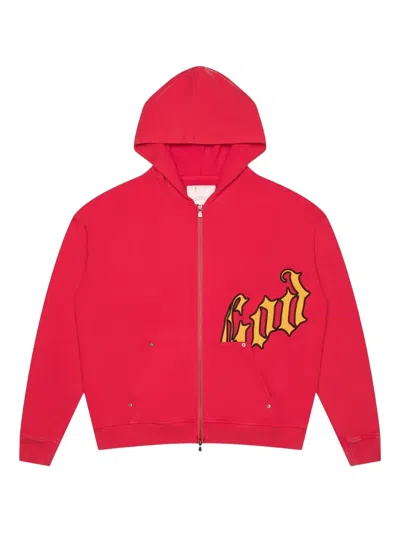 Godspeed Og Logo V2 Zip Hoodie In Red