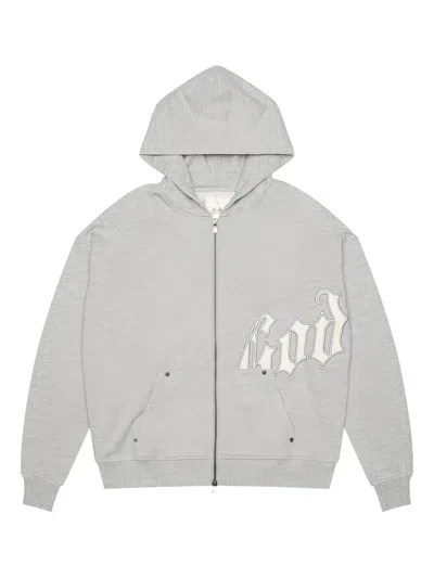 Godspeed Og Logo V2 Zip-up Hoodie In Gray
