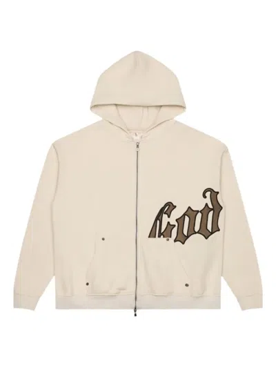 Godspeed Og Logo V2 Zip-up Hoodie In Neutral