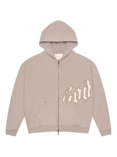 Godspeed Og Logo V2 Zip-up Hoodie In Brown