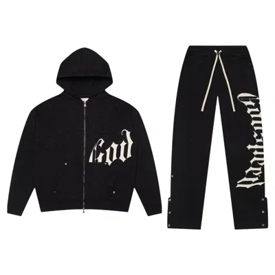 Pre-owned Godspeed Og Logo Vvs Boom Sweatsuit V2 'black/white' | Men's Size Xxl