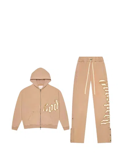 Godspeed Og Logo-patch Zip-up Tracksuit In Neutrals