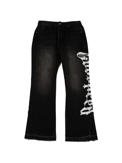 Godspeed Og-logo Flared Jeans In Black