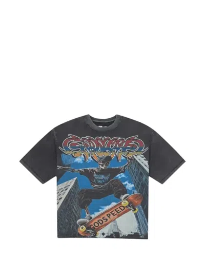 Godspeed Ollie Graphic T-shirt In Gray
