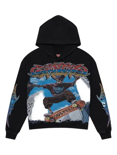 Godspeed Ollie Printed Hoodie In Black
