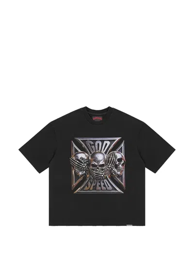 Godspeed Omerta Graphic-print T-shirt In Black