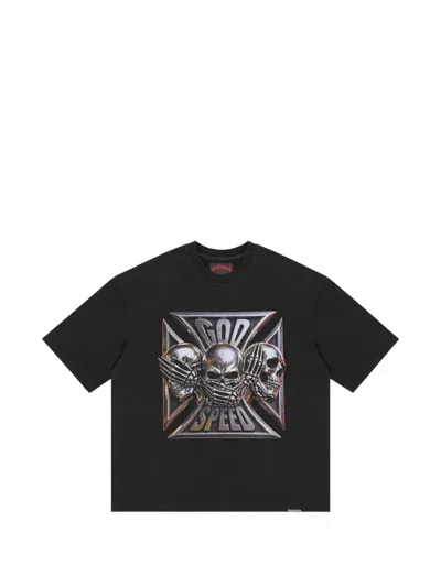 Godspeed Omerta Graphic-print T-shirt In Black