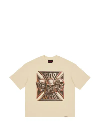 Godspeed Omerta Graphic-print T-shirt In Neutral