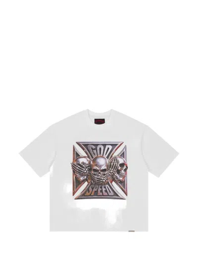 Godspeed Omerta Graphic-print T-shirt In White
