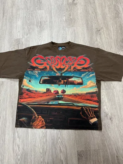 Pre-owned Godspeed On The Run Tee Mocha New In Brown