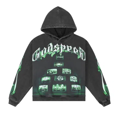 Pre-owned Godspeed Overstimulation 2025 Hoodie 'black Wash' | Men's Size L