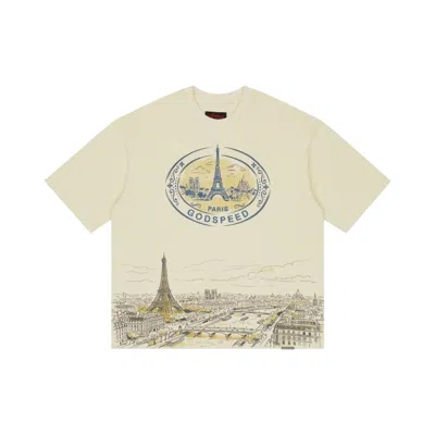 Pre-owned Godspeed Paris Skyline T-shirt 'bone' | Cream | Men's Size L