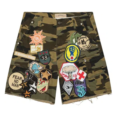 Pre-owned Godspeed Patchwork Cargo Shorts 'camo' | Green | Men's Size S