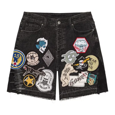 Pre-owned Godspeed Patchwork Denim Shorts V2 'black' | Men's Size 32