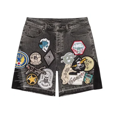 Pre-owned Godspeed Patchwork Denim Shorts V2 'grey' | Men's Size 36 In Gray