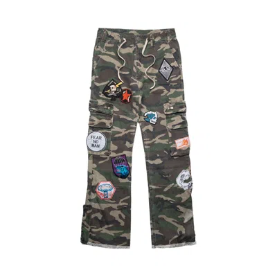 Pre-owned Godspeed Patchwork Flared Cargo Pants 'camo' | Multi-color | Men's Size M