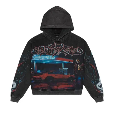 Pre-owned Godspeed Pit Stop Hoodie 'black Wash' | Men's Size Xl