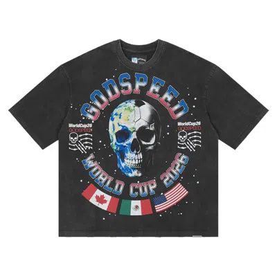 Pre-owned Godspeed Planet Fútbol T-shirt 'black' | Men's Size Xl