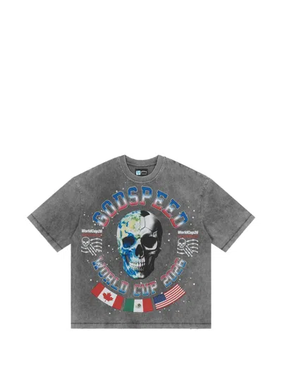 Godspeed Planet Futbol World Cup 26 T-shirt In Grey