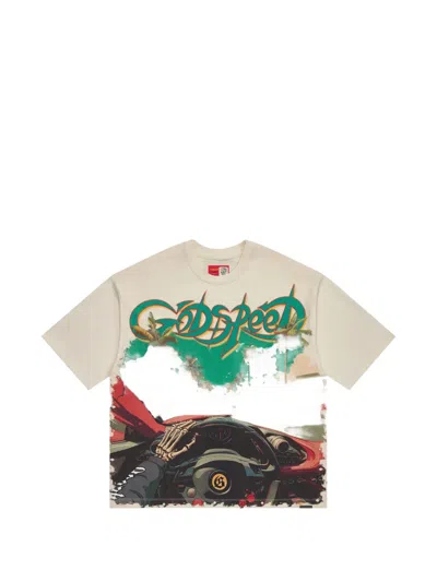 Godspeed Powersteering Graphic-print T-shirt In Neutral