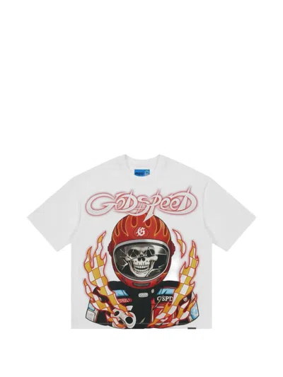 Godspeed Road Rage Graphic-print T-shirt In White