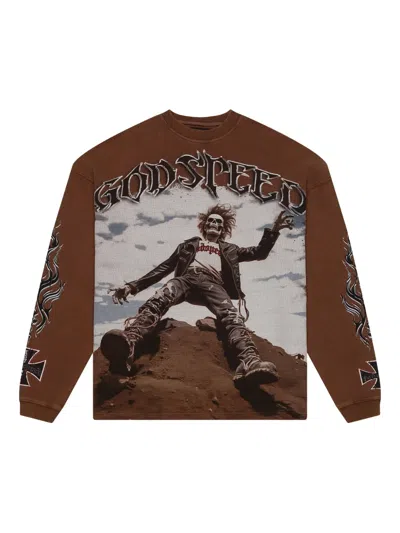 Godspeed Rocker Long-sleeve T-shirt In Brown