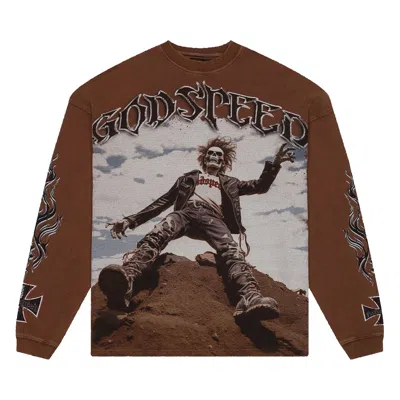 Pre-owned Godspeed Rocker Long-sleeve Thermal 'brown Wash' | Men's Size Xl