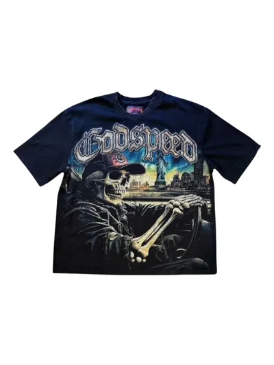 Godspeed Sightseeing Graphic-print T-shirt In Black