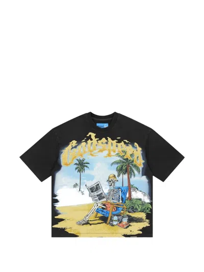 Godspeed Skeleton Beach Ii Graphic-print T-shirt In Black