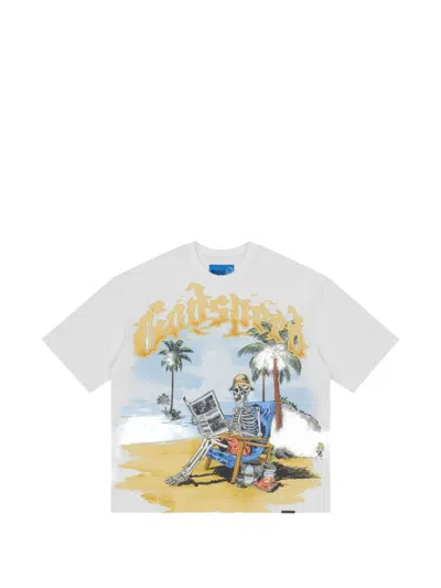 Godspeed Skeleton Beach Ii Graphic-print T-shirt In Burgundy