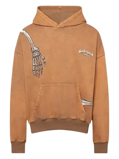 Godspeed Skeleton Graphic Hoodie In Brown