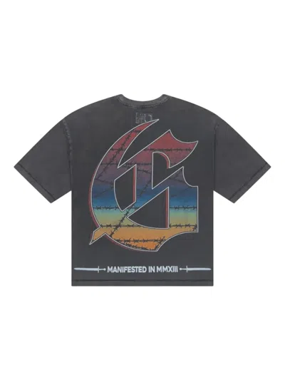 Godspeed Skeleton-print Skateboarding T-shirt In Gray