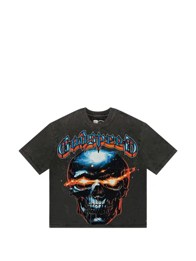 Godspeed Skull-print T-shirt In 블랙