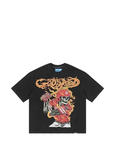 Godspeed Slugger Graphic-print T-shirt In Black