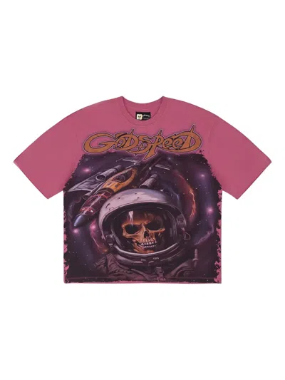 Godspeed Space Traveler T-shirt In Pink