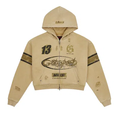 Pre-owned Godspeed Speedway Zip Hoodie 'sand' | Tan | Men's Size L In Brown