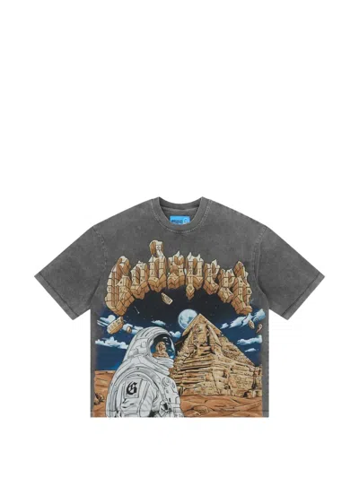 Godspeed Sphinx Guardian Graphic-print T-shirt In Gray