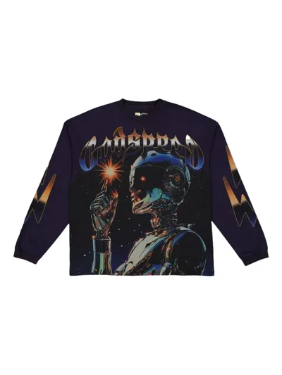 Godspeed Sputnik Ls Graphic T-shirt In Black