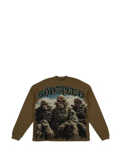 Godspeed Squadron Thermal Sweatshirt In Brown