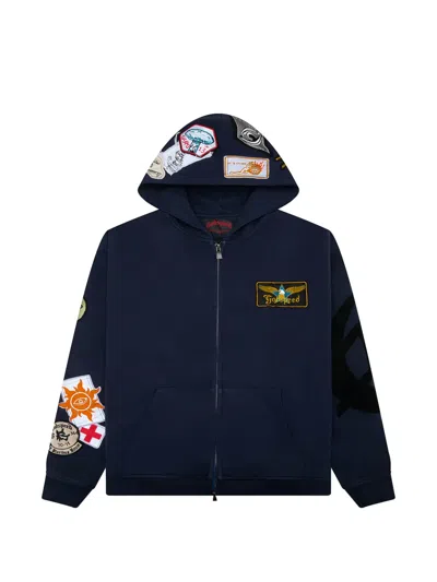 Godspeed Squadron Zip-up Hoodie In Blue