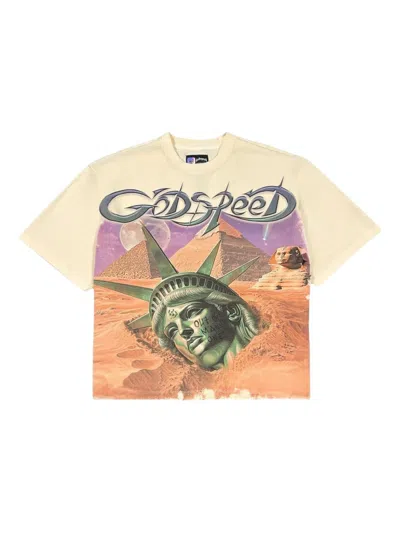 Godspeed Statue-of-liberty Pyramids T-shirt In Neutral