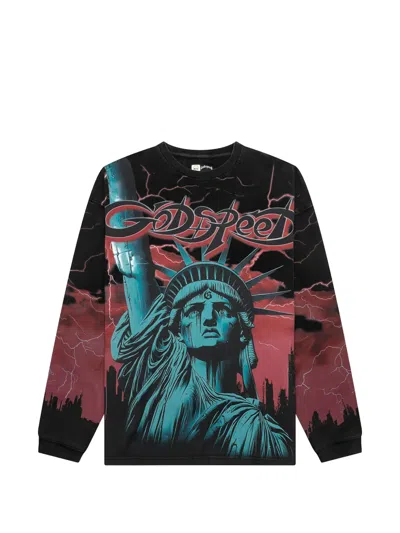Godspeed Statue Voltage Long-sleeved T-shirt In Multi