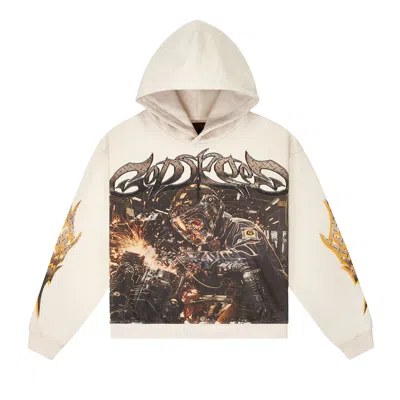 Pre-owned Godspeed Steel Sharpens Steel Hoodie 'bone' | White | Men's Size Xs